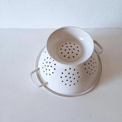 shiturae select コランダー L size ホーロー 琺瑯 ザルの画像