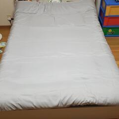 新品同様❗日本製敷き布団❗ダブルロングサイズ❗防ダニ抗菌防臭❗グレー色❗の画像