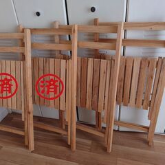 【木製折りたたみ椅子/１つ300円】バラ売り・まとめ売り可能★値引き交渉不可の画像