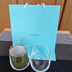 ①TIFFANY＆Co.のガラスタンブラーの画像