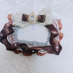 No.35 デコトレカケース 茶色レトロ レザー革の画像