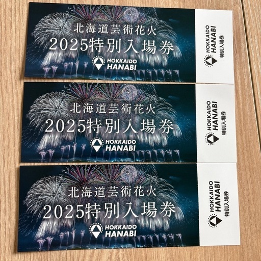 モエレ沼　北海道芸術花火　3枚10000円