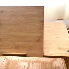 取引中- 
【9/9 まで引渡し - used】ベッドテーブル 幅715cm 竹製 - IBOOHOMEバンブー素材の画像