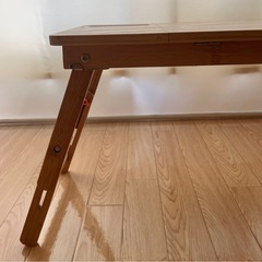 取引中- 
【9/9 まで引渡し - used】ベッドテーブル 幅715cm 竹製 - IBOOHOMEバンブー素材の画像