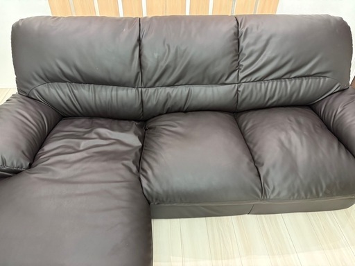 【お値下げ！】さらに20%OFF!ニトリ　3人掛けソファー　レザー