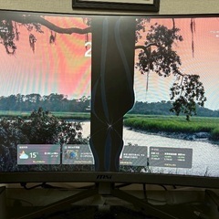 【ヒビ割れあり】MSI曲面ゲーミングモニター　29.5インチの画像