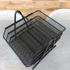 イケア　レターケース、A4サイズ、トレー　３点セットの画像