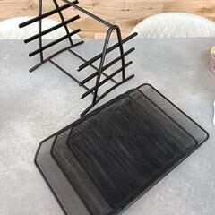 イケア　レターケース、A4サイズ、トレー　３点セットの画像