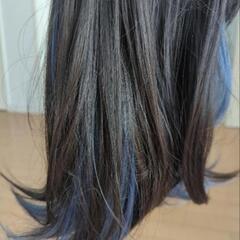 未使用ナチュラルフルウィッグ　ブルーカラーの画像