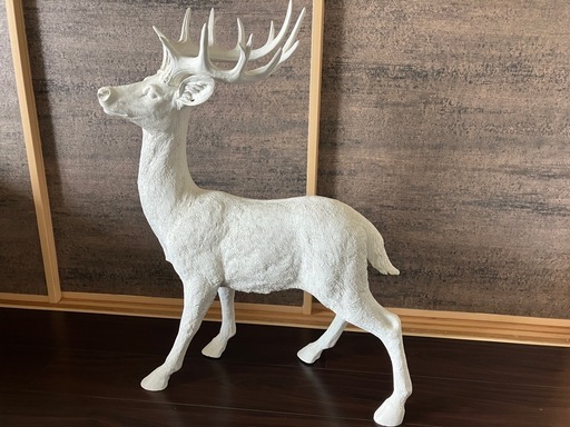 値下げ！廃盤希少品！Francfranc鹿のレジン製オブジェ白 レア