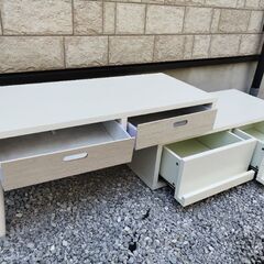 【お届けも可能です】テレビ台 ローボード 伸縮 コーナー 最大 幅180cm おしゃれ 北欧 ホワイト  テレビボード 伸縮テレビ台の画像