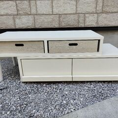 【お届けも可能です】テレビ台 ローボード 伸縮 コーナー 最大 幅180cm おしゃれ 北欧 ホワイト  テレビボード 伸縮テレビ台の画像