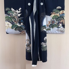 ほぼ新品❗️美品❗️ 長襦袢付き❗️　七五三　男の子　羽織　はおり　濃紺　ネイビー　鷹　鷲の画像