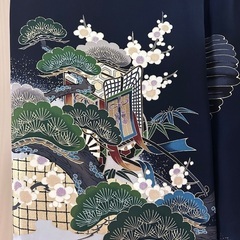 ほぼ新品❗️美品❗️ 長襦袢付き❗️　七五三　男の子　羽織　はおり　濃紺　ネイビー　鷹　鷲の画像