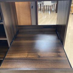 ★ジモティ割引あり★【リユースのサカイ野々市店】レンジ台　ブラウン 80(幅)×40.5(奥行き)×89(高さ)cm ※クリーニング済みの画像