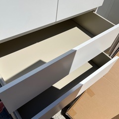 タンス　衣類収納　ホワイト　白【横80奥48高122.7】の画像