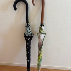 猫柄の傘2本の画像