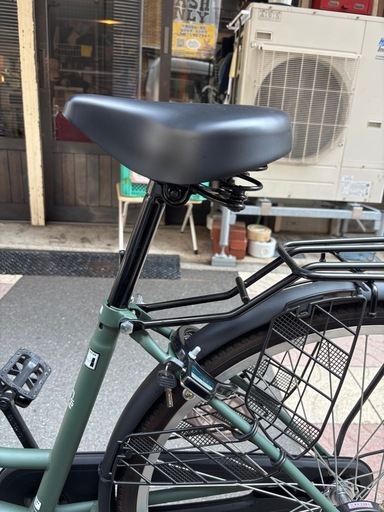 アサヒサイクル サントス STS26B 26インチ
 マットオリーブ 変速なし 自転車 ママチャリ 中古車