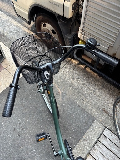 アサヒサイクル サントス STS26B 26インチ
 マットオリーブ 変速なし 自転車 ママチャリ 中古車