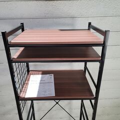 冷蔵庫上ラック 幅595×410×高1805mm 説明書付き 25h菊-の画像