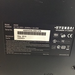 HYUNDAI     19型PCモニター　2010年製　解像度1440×900   中古品の画像