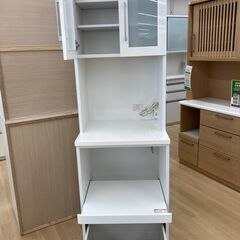 ★ジモティ割引あり★【リユースのサカイ野々市店】レンジ台　白　KRISNA60RB-WH 59(幅)×50(奥行き)×200(高さ)cm ※クリーニング済みの画像