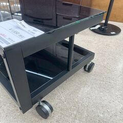 ★リユースのサカイ高崎店★TJ12652  ガラステーブル 黒 H34×D45×W90 クリーニング済みの画像