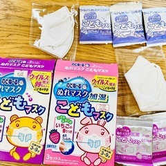 子供セット　新品2箱　子供用マスク60枚　散髪　クシ　タングルティーザー　マスク　のどぬーる　シールなどの画像