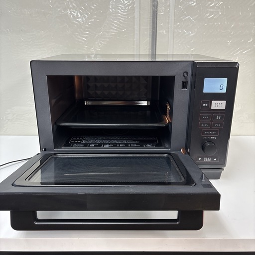 I734 ? 2024年製の美品♪ YAMAZEN 簡易式スチームオーブンレンジ 1000Ｗ ⭐ 動作確認済 ⭐ クリーニング