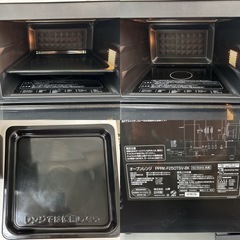 I734 🌈 2024年製の美品♪ YAMAZEN 簡易式スチームオーブンレンジ 1000Ｗ ⭐ 動作確認済 ⭐ クリーニングの画像