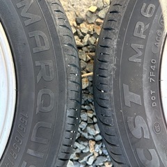 【㊗️ご成約🎊】【ダイハツ L375S タント からの取り外し 純正14インチアルミホイール 155/65R14 2022年～2023製 MARQUIS CST MR61 残り溝ありのタイヤ付き 4本セット 】 14X4 1/2J ・ INSET45 軽自動車用 アルミホイールの画像