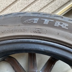 中古 3本 18年製 内減り有り タイヤ 225 45 18 ATR SPORT サマータイヤ ※ホイールは付きません。の画像