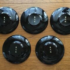 漆　茶托＆銘々皿　五客揃いの画像