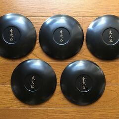 漆　茶托＆銘々皿　五客揃いの画像