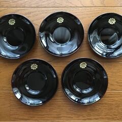 漆　茶托＆銘々皿　五客揃いの画像