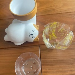 ネコ　鉢カバー　陶器　の画像