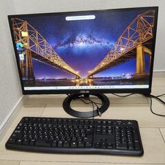 美品 ASUS 23型 超薄型 フルHD IPSパネル LEDバックライト ウルトラスリムデザイン フレームレス 非光沢 フリッカーフリー機能搭載の画像