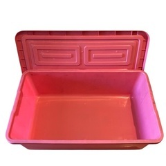 【美品】ピンク 昭和レトロ ポップ カラー 衣装ケースの画像