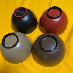 木製のお椀 4個の画像