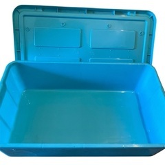【美品】ブルー 昭和レトロ ポップ カラー 衣装ケースの画像