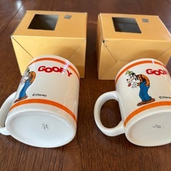 値下げしました１DisneyディズニーのGOOFYグーフィーのマグカップ (箱付き)２個の画像
