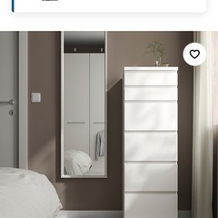 IKEA 全身鏡　鏡の画像