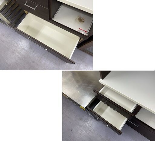 レンジボード 幅89cm ニトリ RIPE キッチンボード 大型 大容量 木目調