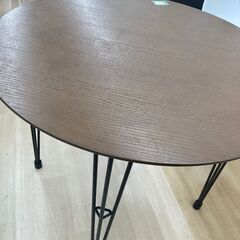 ★ジモティ割引あり★【リユースのサカイ野々市店】円テーブル　ブラウン　80(幅)×80(奥行き)×76(高さ)cm ※クリーニング済みの画像