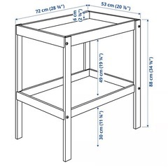 値下げ IKEA  SNIGLAR スニーグラル おむつ替え台 マット 収納バスケット付き の画像