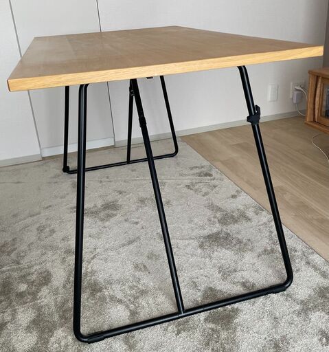 無印良品 折りたたみテーブル オーク材 120×70cm】