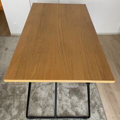 【無印良品 折りたたみテーブル オーク材 120×70cm】の画像