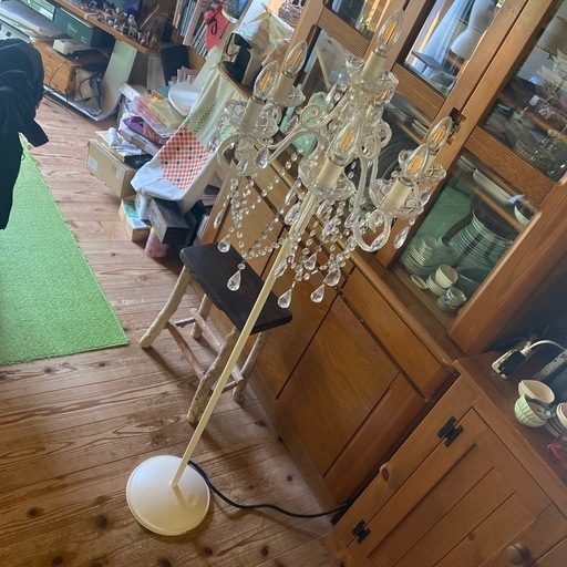 シャンデリアスタイル フロアスタンド 7灯 ホワイト コレクション 姫系