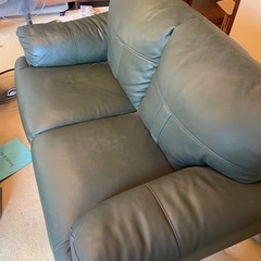 本革ソフア二人掛け1個の画像