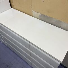 ニトリ 4段ローチェスト WISH3 ホワイト 白 エナメル調 箪笥